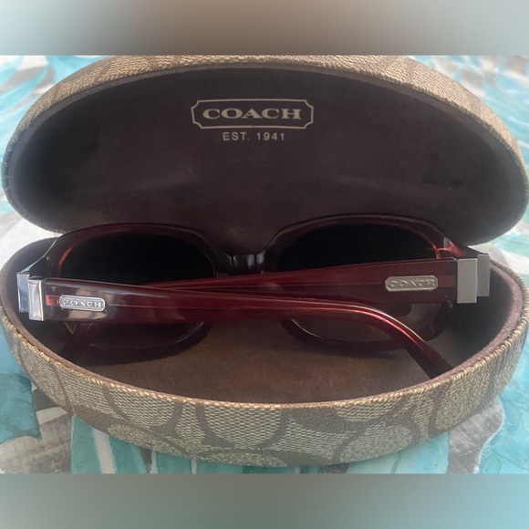 Coach Jackie S420 Burgundy Sunglasses | Vintage - Picture 2 of 7